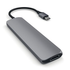 Satechi Slim Aluminum Multi-Port Adapter Docking Station - Enhance Your Connectivity with Style and Functionality!